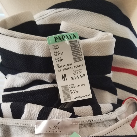 Striped Crop Top Skirt Set - Picture 8 of 8